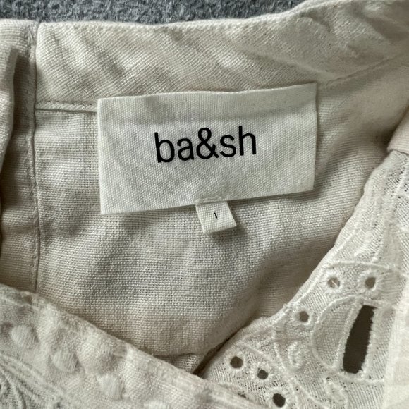 BA&SH White Embroidered Blouse - Picture 3 of 8